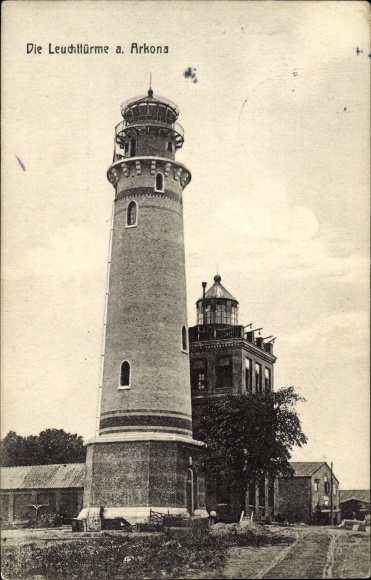 Postcard Arkona Putgarten on the island of Ruegen, lighthouses