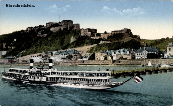 Ak Ehrenbreitstein Koblenz am Rhein, Dampfer