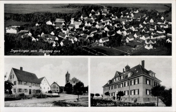 Ak St. Germanshof Bobenthal Südwestpfalz, Luftaufnahme, Gebäude, Kindertheim, Schriftzug