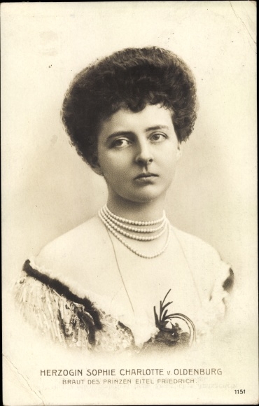 Postcard Sophie Charlotte von Oldenburg