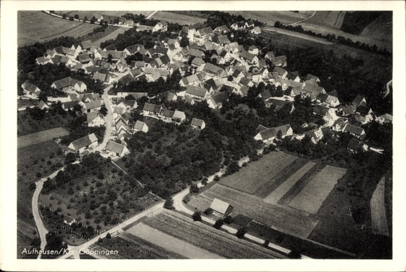 Postcard Aufhausen Geislingen an der Steige, aerial photograph