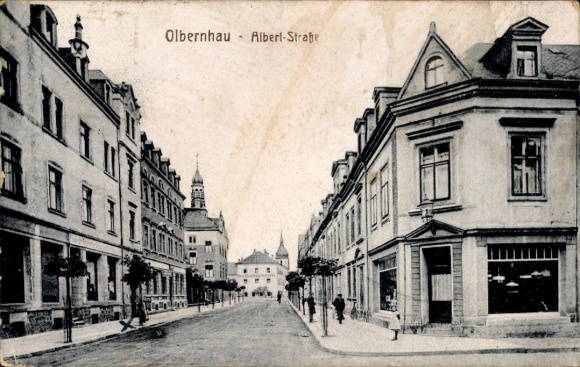 Ak Olbernhau im Erzgebirge, Albertstraße