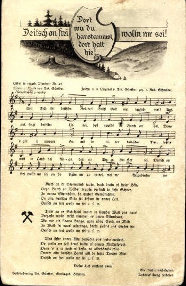 30 individual song cards, Anton Günther