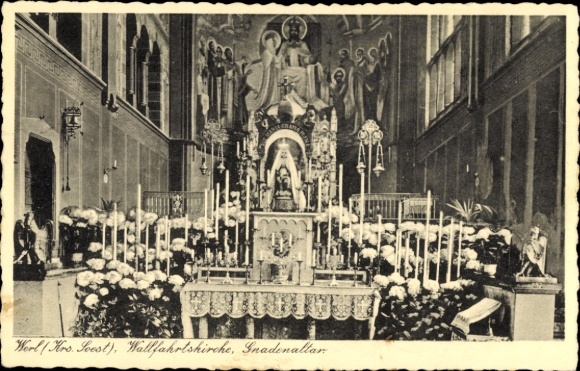 Ak Werl in Westfalen, bedevaartskerk, genadealtaar