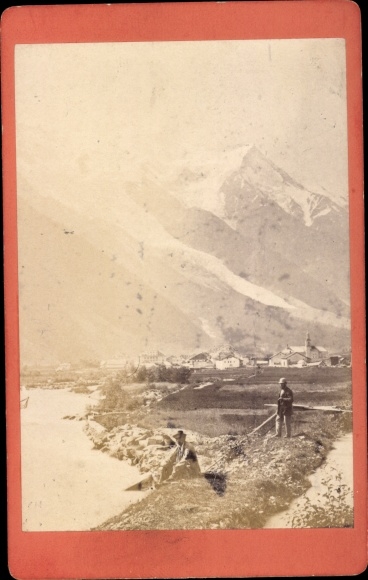 CdV Chamonix Canton of Vaud, distant view of the town, mountains