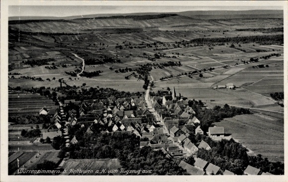Postcard Dürrenzimmern Brackenheim an der Zaber Württemberg, aerial photograph
