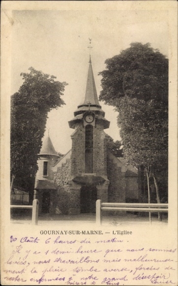 PC Gournay sur Marne Seine Saint Denis, church, tower clock