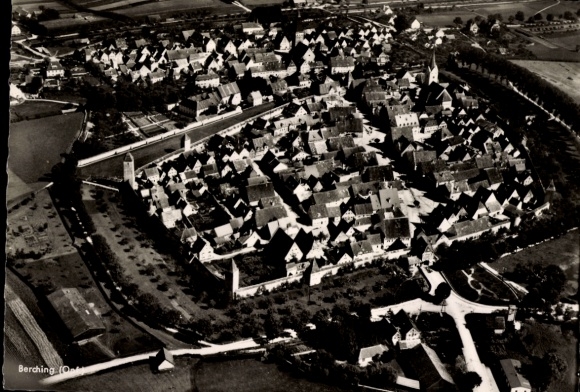 Ak Berching in der Fränkischen Alb Oberpfalz, Fliegeraufnahme