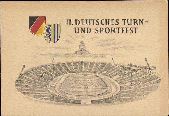 Klapp Ak II. Deutsches Turn- und Sportfest, Stadion, Wappen