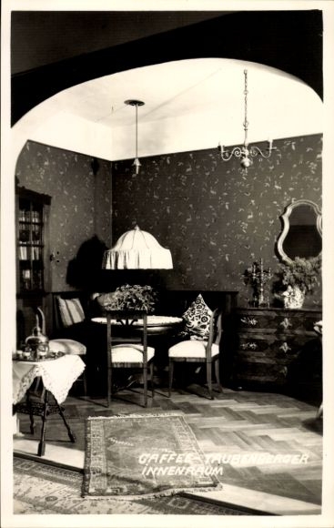Photo Postcard Schwärzenbach Gmund am Tegernsee Upper Bavaria, Caffee Taubenberger, interior
