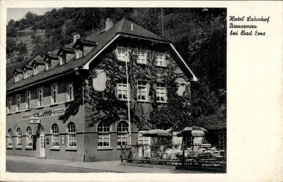 KP Dausenau an der Lahn, Hotel Lahnhof, taras