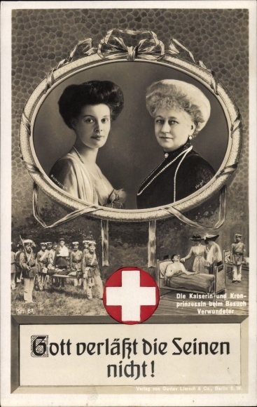 Passepartout PC Empress Auguste Viktoria, Crown Princess Cecilie of Prussia, Red Cross