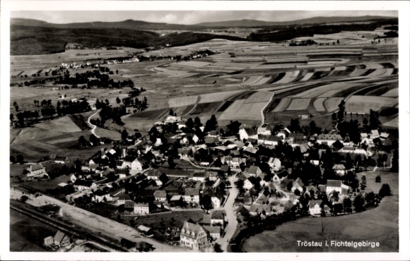 Postcard Tröstau in the Fichtelgebirge, aerial photograph