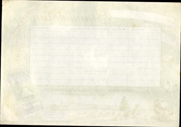 Timetable Schipka coffee substitute, natural product, cows around 1950