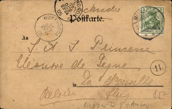 Postcard Bruno, Prince of Ysenburg and Büdingen, autograph