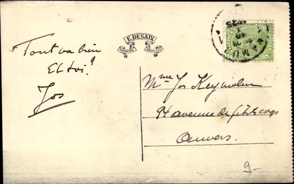 Postcard Namur Wallonien, Notre Dame de la Paix boarding school, polo