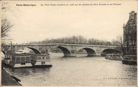 CPA Parijs I Louvre, Pont Royal