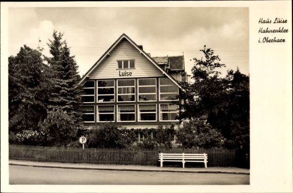 Postcard Hahnenklee Bockswiese Goslar, Haus Luise, owned by Dr. E. Kappesser, Krusestrasse 97
