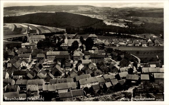 Ak Baumholder in Westrich, luchtfoto
