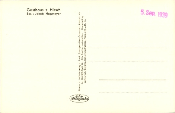 Postcard Aufhausen Geislingen an der Steige, aerial photograph