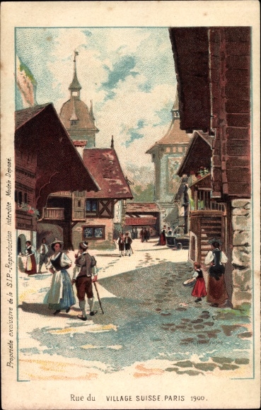 Artist PC Paris, Exposition Universelle de 1900, Rue du Village Suisse