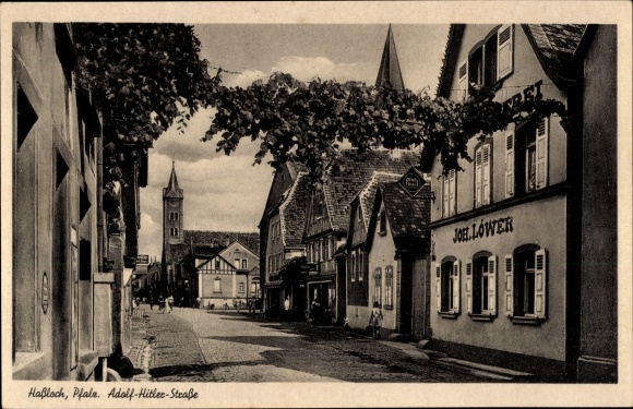 Ak Hassloch Hassloch in de Palts, Adolf-Hitler-Strasse