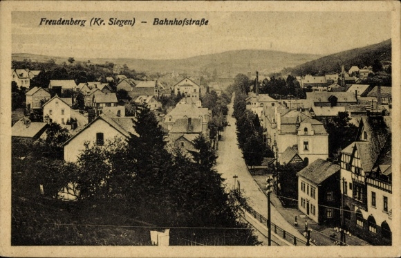 Ansichtkaart Freudenberg in Siegerland, Bahnhofstrasse