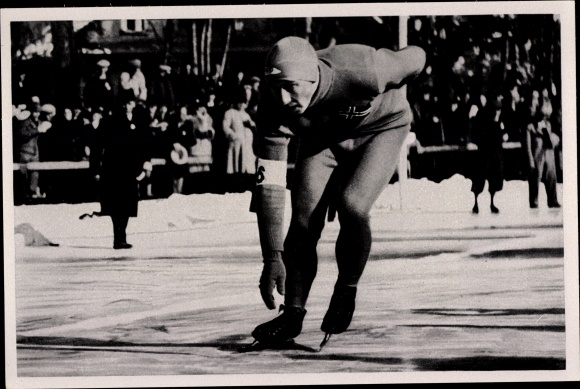Zdjęcie z kolekcji Olympia 1936, norweski łyżwiarz szybki Ivar Ballangrud, portret