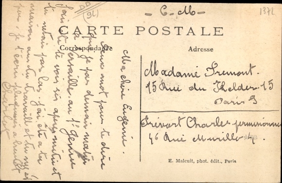 Postcard Vanves Hauts de Seine, Place Faleret