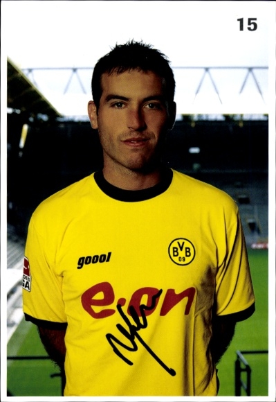 Autograph card footballer Niclas Jensen, BVB 09, Borrussia Dortmund, autograph