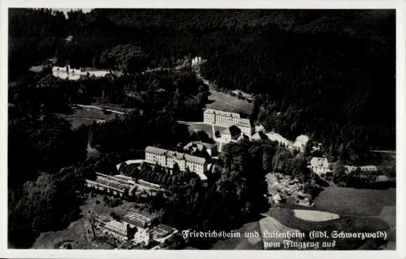 Postcard Friedrichsheim Malsburg Marzell in the Black Forest, aerial photograph, Luisenheim