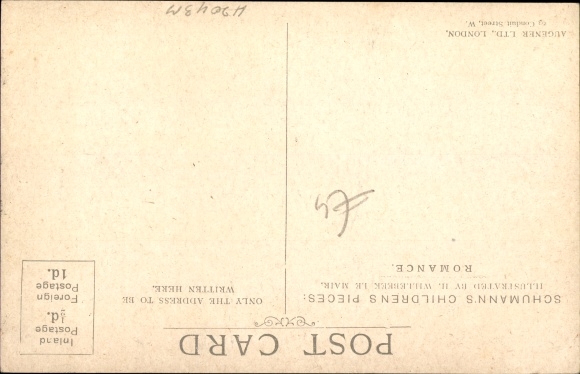 Song Artist Postcard Willebeek Le Mair, Romance, Lovers, Schumanns Childrens Pieces