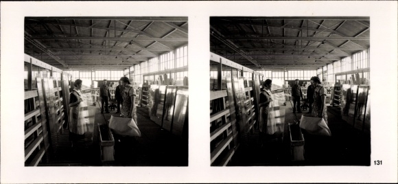 Stereo spatial image Photo The NS model companies 1937-38 No. 441 III/131Tafelglashüttenwerke Uhsmannsdorf