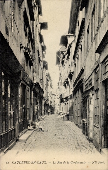 Ak Caudebec en Caux Seine Maritime, La Rue de la Cordonnerie
