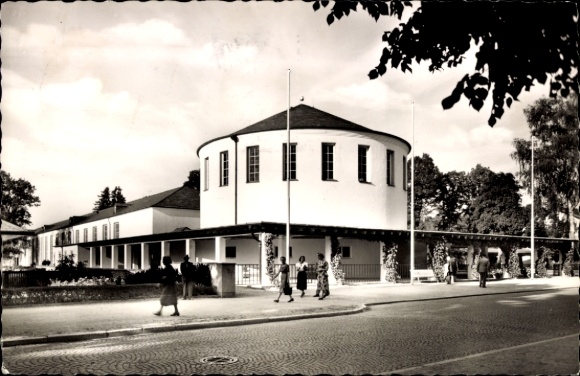 Postcard Bad Tölz in Upper Bavaria, drinking and promenade hall
