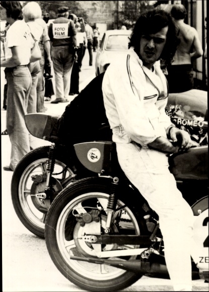 Photo motor racing, motorcycle racer, De Mardin, motorcycle