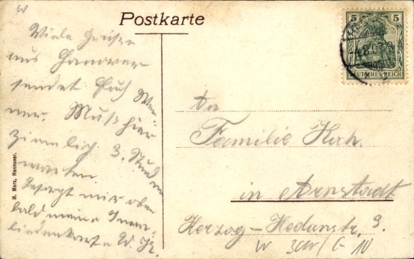 Postcard Hannover in Lower Saxony, Bahnhofstraße