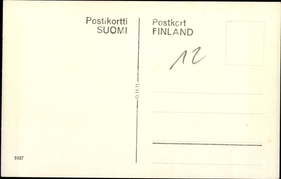Postcard Helsinki Helsingfors Finland, Train Station
