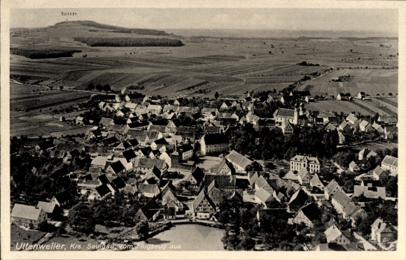 Ak Uttenweiler in Württemberg, Fliegeraufnahme