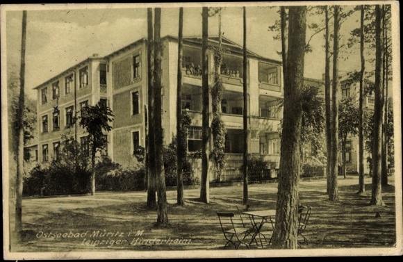 Postcard Baltic resort Graal Müritz, Leipzig children&#39;s home
