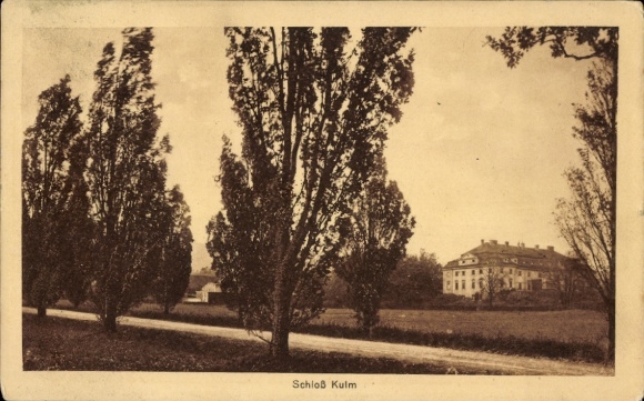 Postcard Schloßkulm Uhlstädt Kirchhasel in Thuringia, view of Kulm Castle