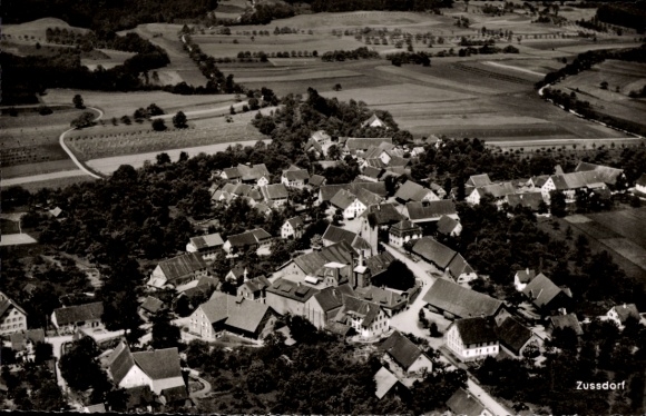 Ak Zußdorf Wilhelmsdorf in Württemberg, Fliegeraufnahme