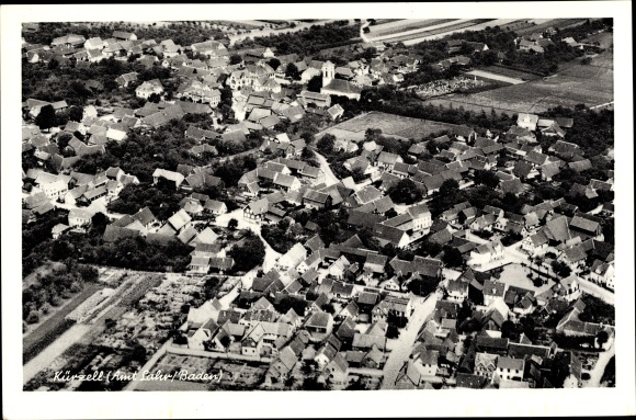 Postcard abbreviation Meißenheim Ortenaukreis, aerial photo of the city