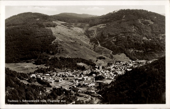 Postcard Todtnau in the Black Forest, aerial photograph