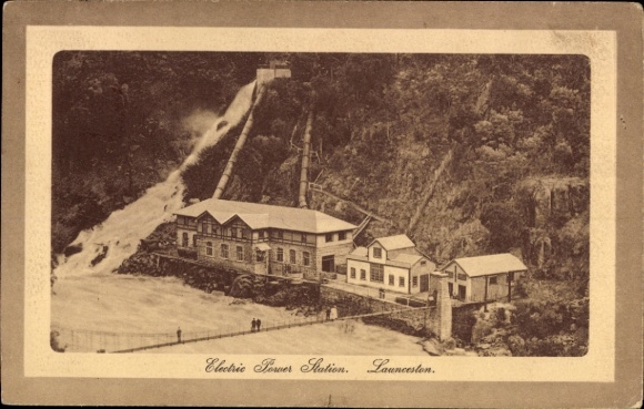 Embossed Postcard Launceston Tasmania Australia, Electric Power Station