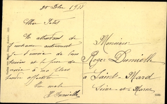 Postcard Kandel in the Palatinate Bienwald, book factory Just
