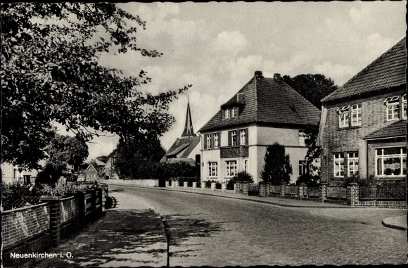 Ak Neuenkirchen Vörden Nedersaksen, straatgedeelte, gebouw
