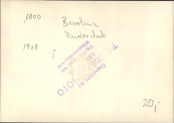 Photo Rowing Club Berolina, celebration 1928