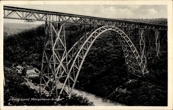 Postcard Solingen in the Bergisches Land, Müngsten Bridge