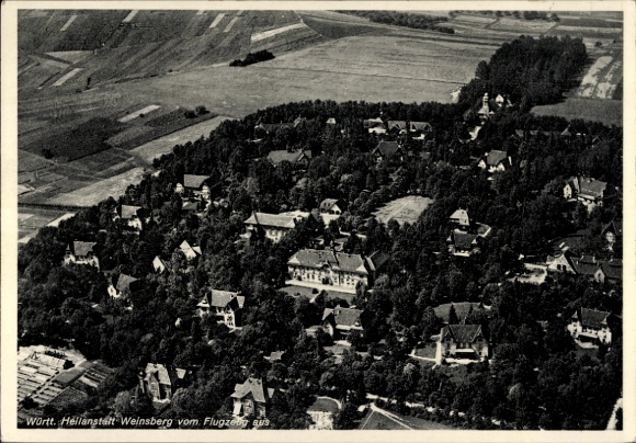 KP Weinsberg w dzielnicy Heilbronn, nagranie lotnicze, sanatorium Württian